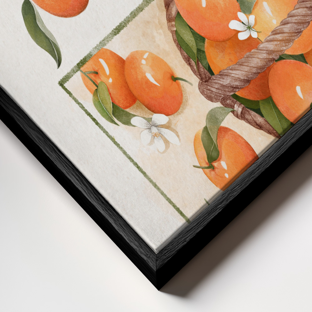 Canvas taulu - Orange Blossom Lock kehys lähikuvassa - musta kehys