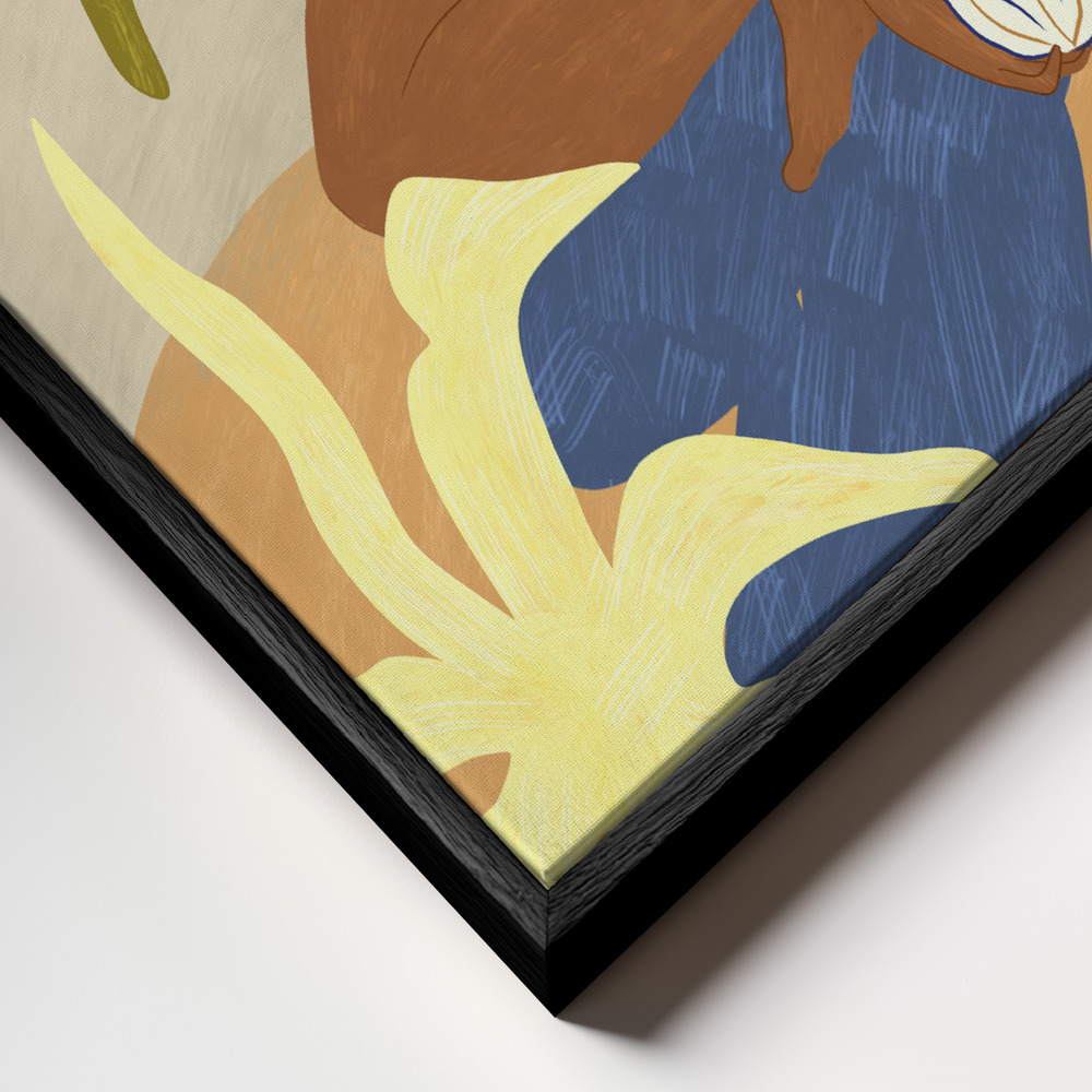 Canvas schilderi - Aunaturel frame close-up - zwart frame