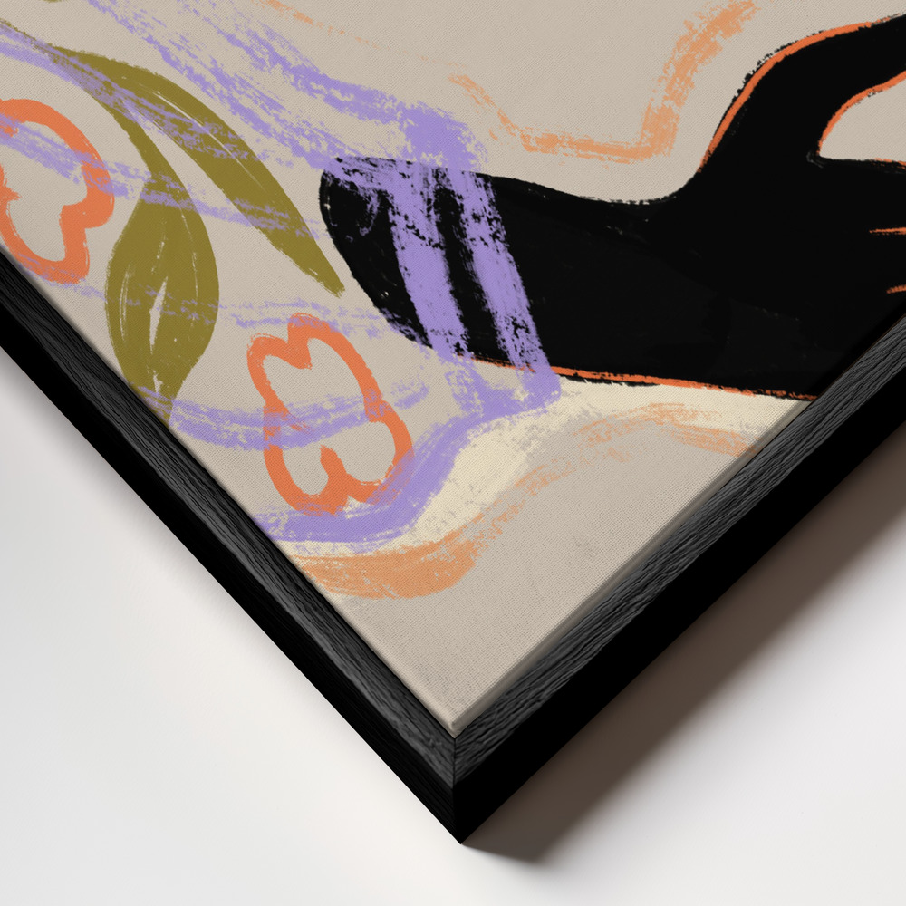 Canvas print - Embrace The Sun frame close up - black frame