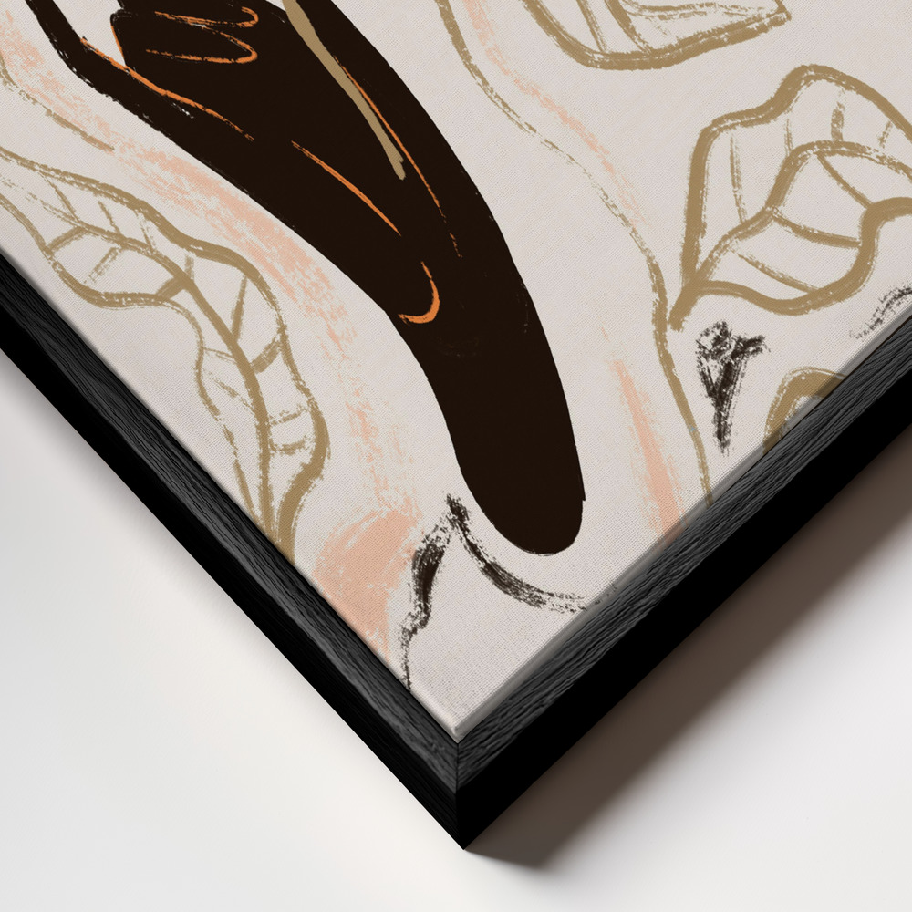 Canvas print - Fleur frame close up - black frame