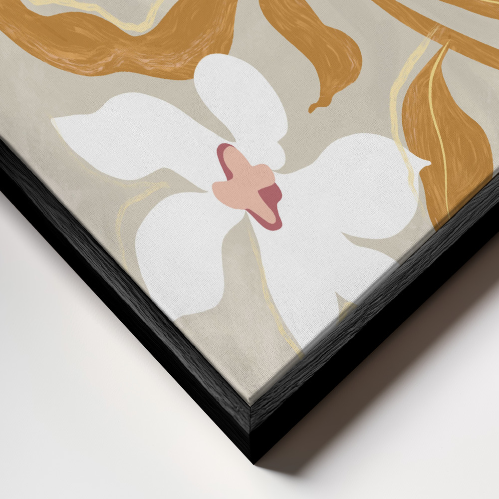 Canvas print - Flowerflowerflower frame close up - black frame