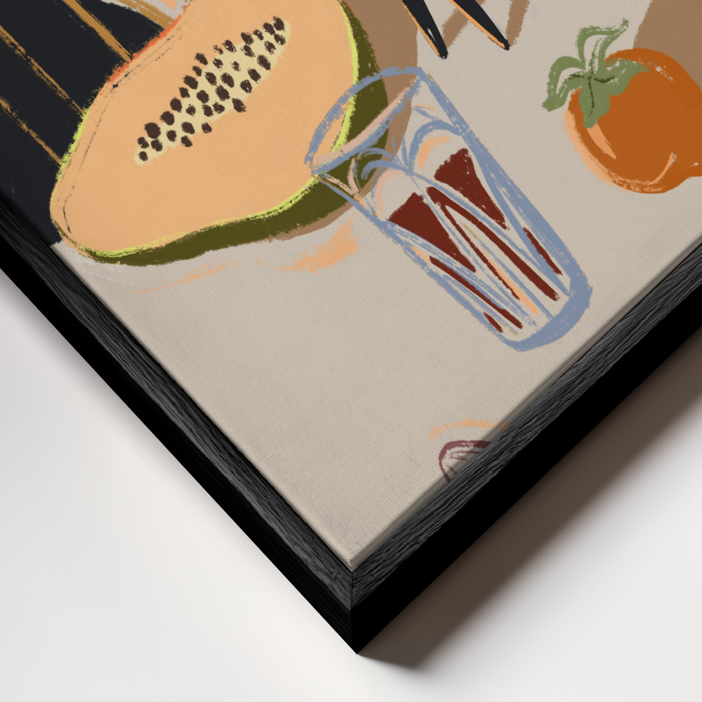 Toile - Fruitful Spread cadre en gros plan - cadre noir