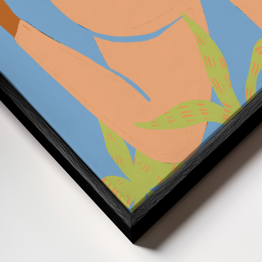 Canvas schilderi - Fruity Run frame close-up - zwart frame