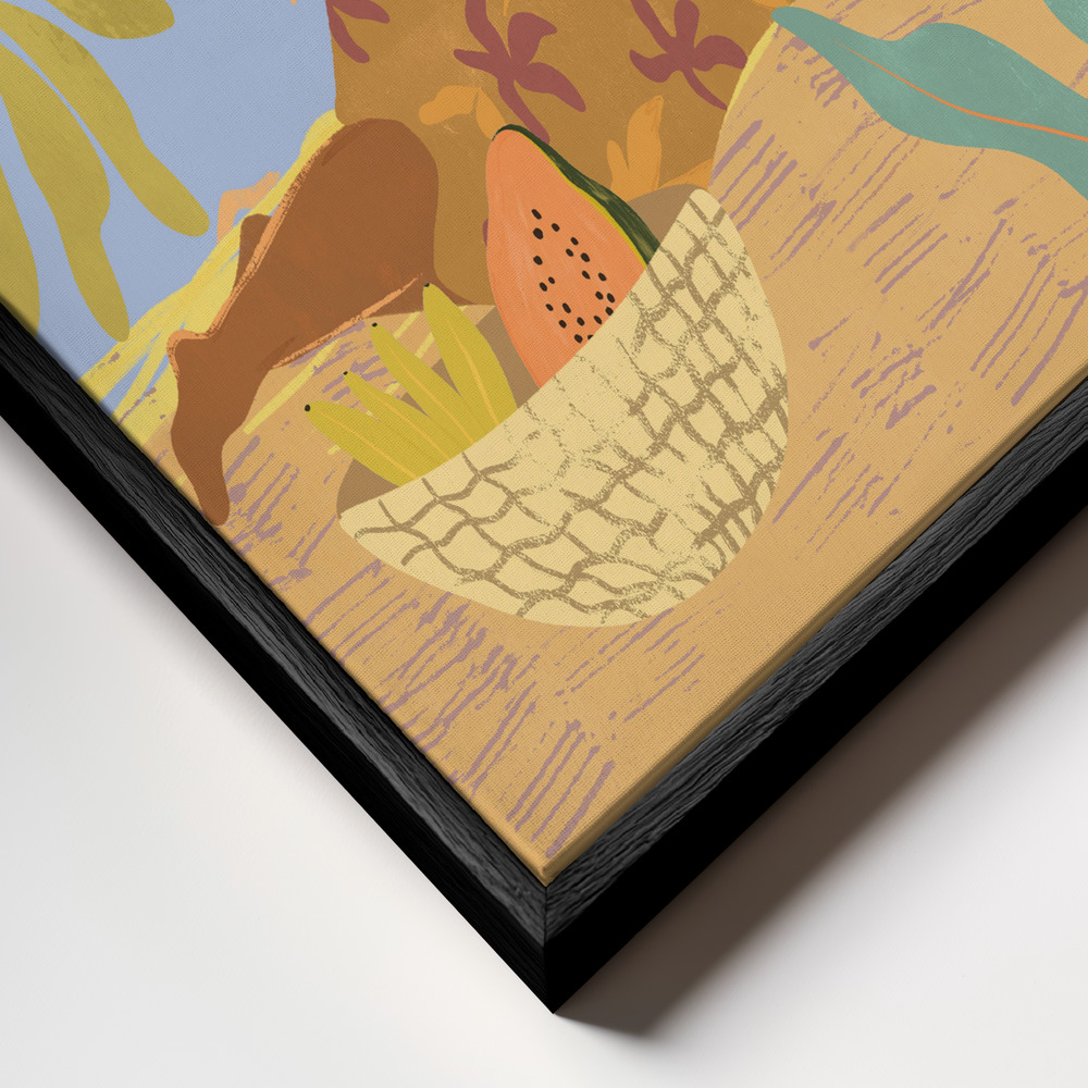 Canvas schilderi - Lazyday frame close-up - zwart frame
