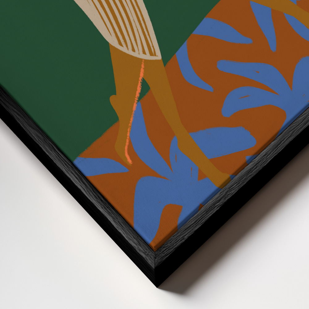 Canvas schilderi - Mirror frame close-up - zwart frame