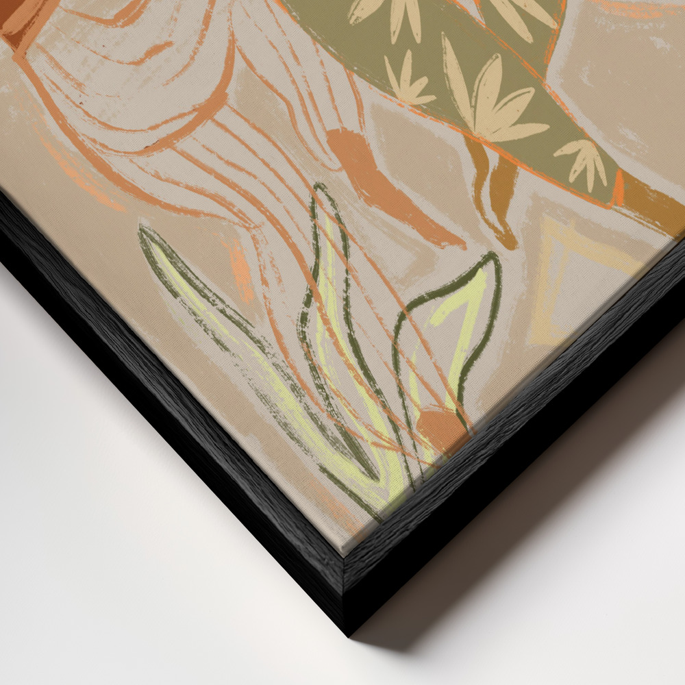 Canvas schilderi - Moonlightdance frame close-up - zwart frame