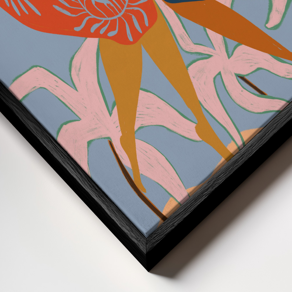 Canvas schilderi - Sisterhood frame close-up - zwart frame