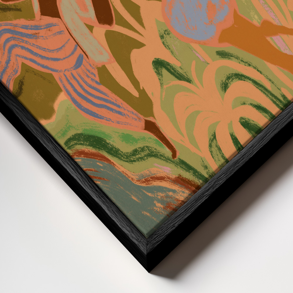 Stampe su tela - Spring Frolic primo piano della cornice - cornice nera