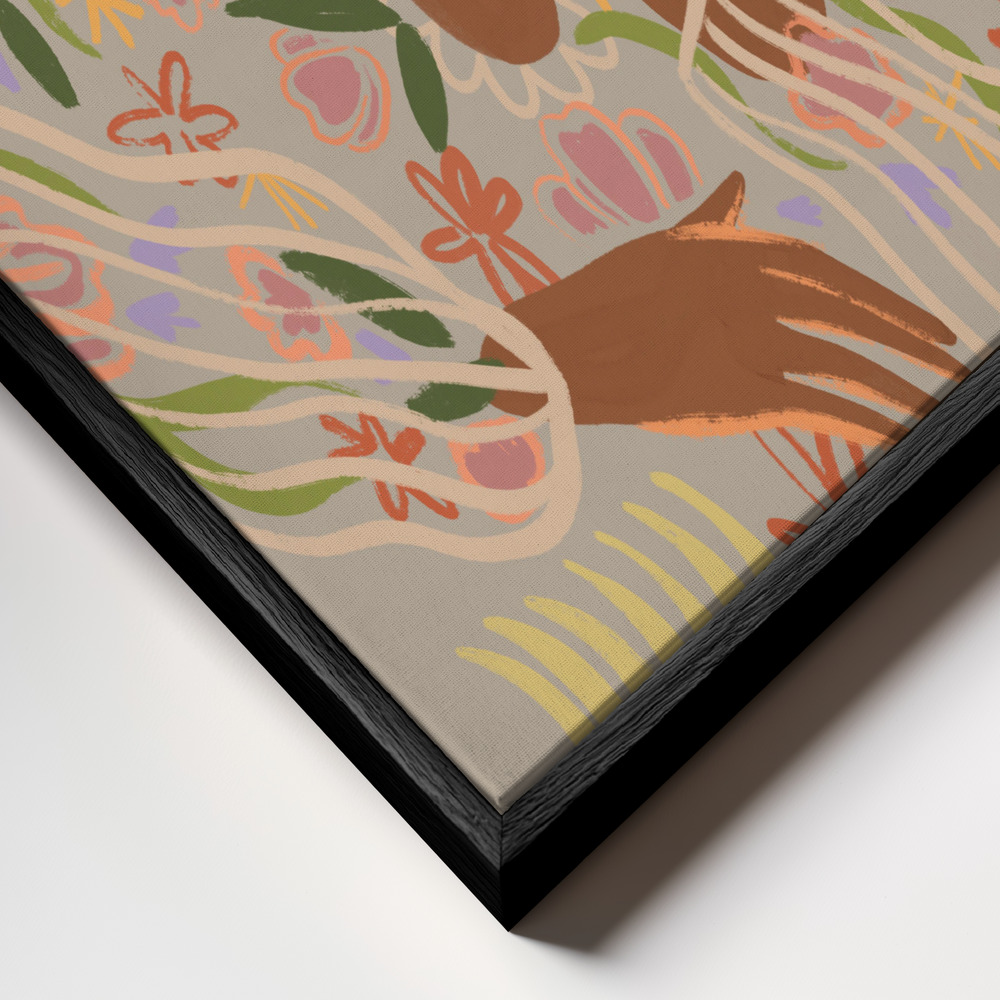 Canvas print - The Overthinker frame close up - black frame