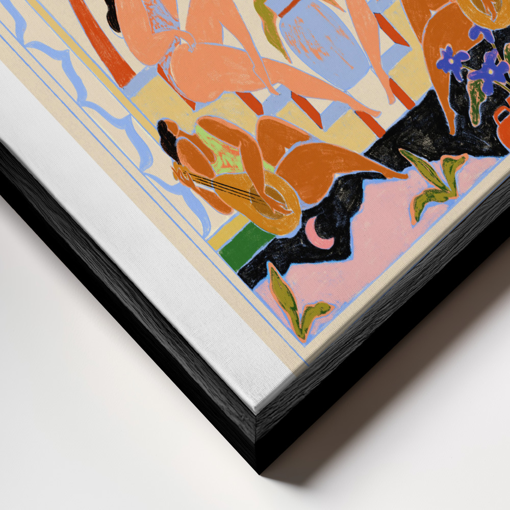Toile - Tropicana cadre en gros plan - cadre noir