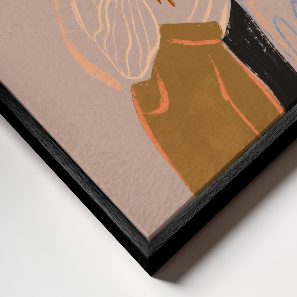 Canvas schilderi - Waiting frame close-up - zwart frame