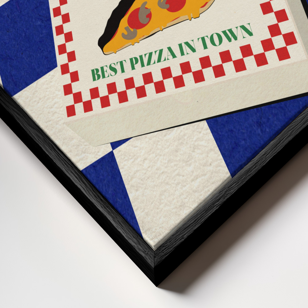 Canvastavla The Italian Menu - Tavla ram närbild - svart ram