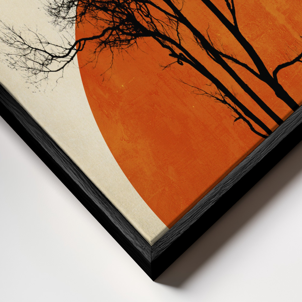 Toile - In the Wilderness cadre en gros plan - cadre noir