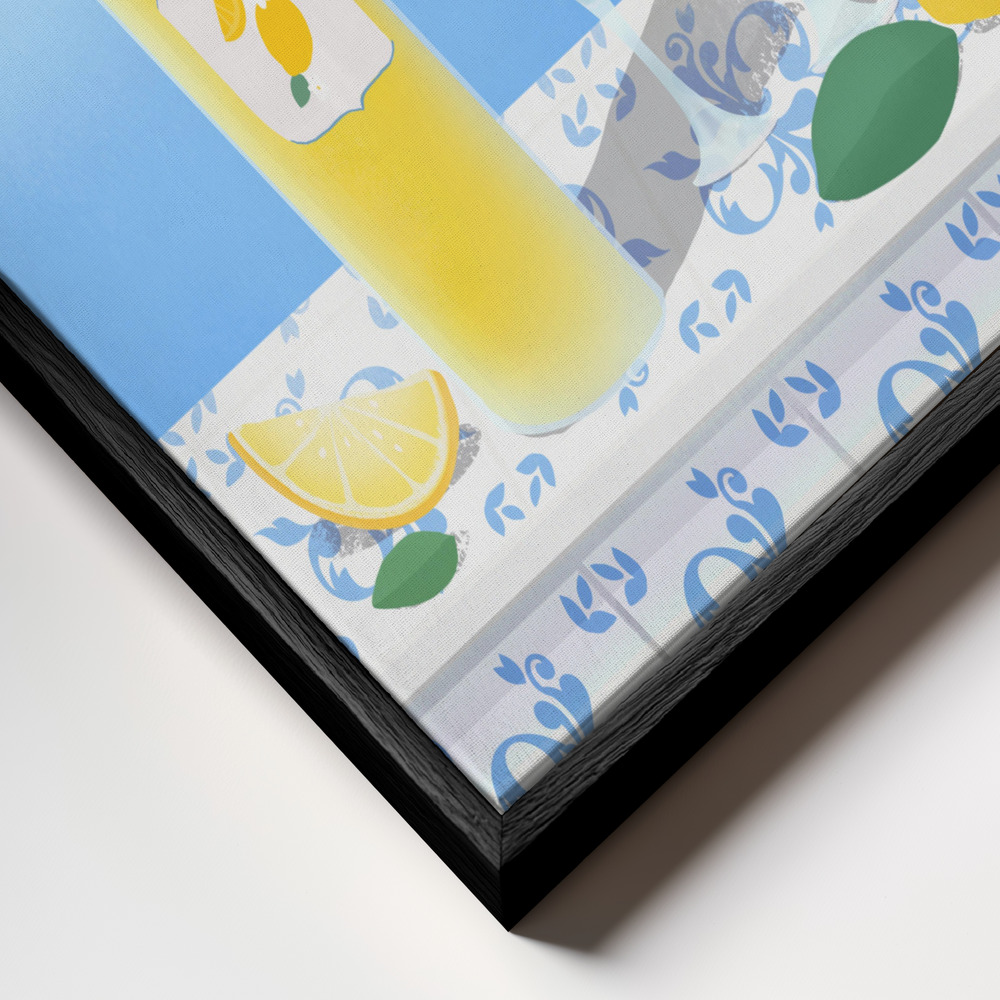 Toile - Limoncello cadre en gros plan - cadre noir