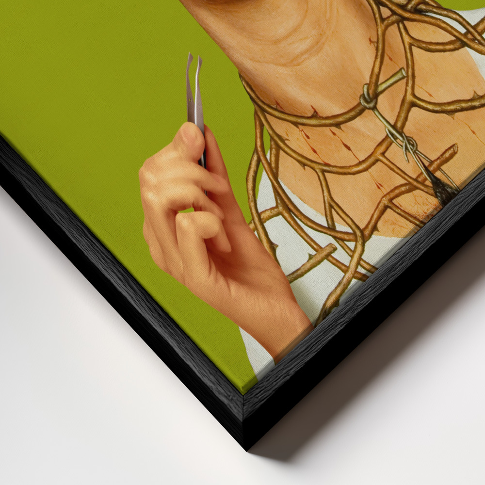 Lienzo - Don't Overdo primer plano del marco - marco negro