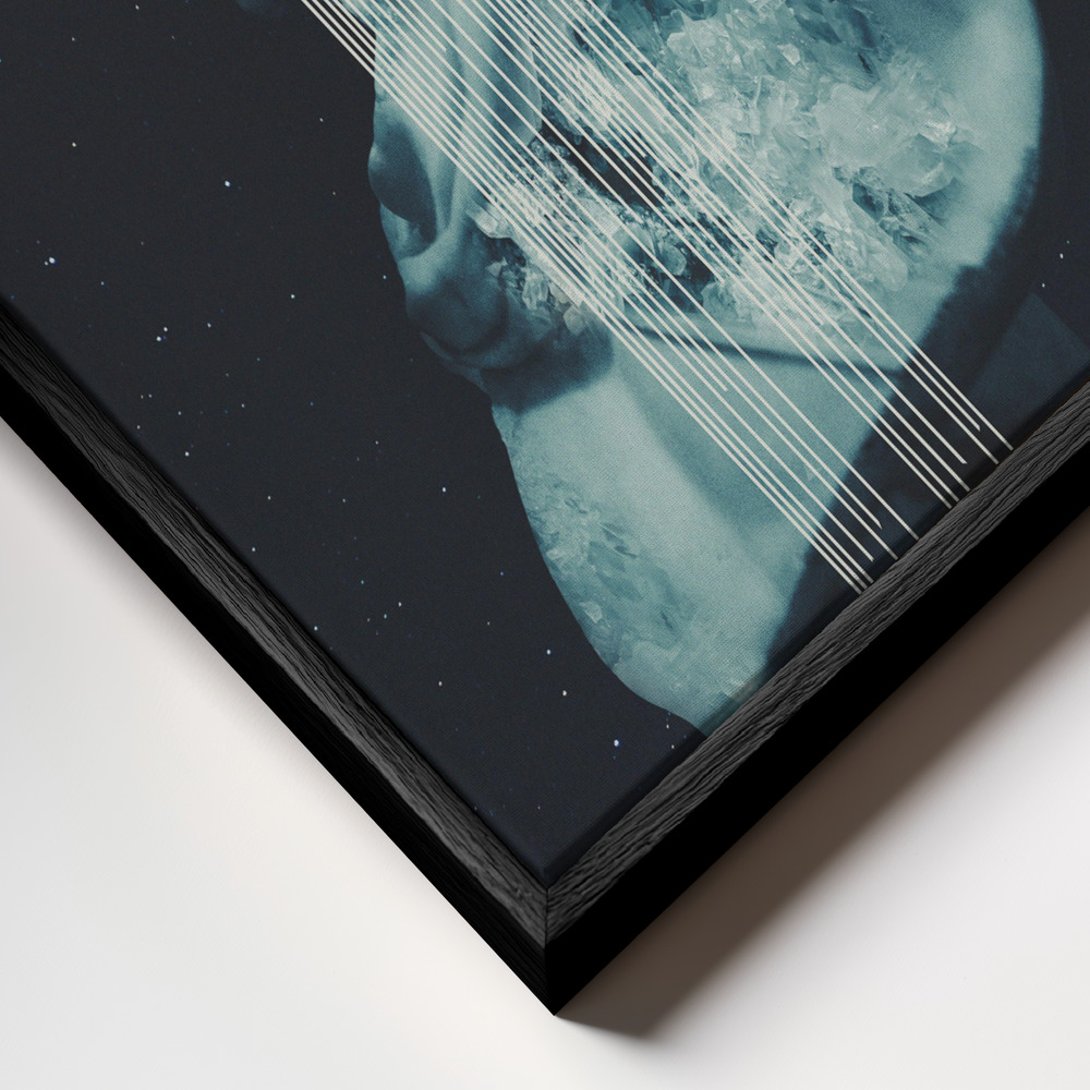 Canvas schilderi - CRSTL frame close-up - zwart frame