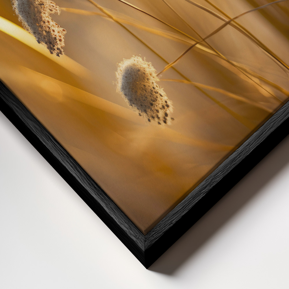 Canvas print - Beach Impressions No 3 frame close up - black frame