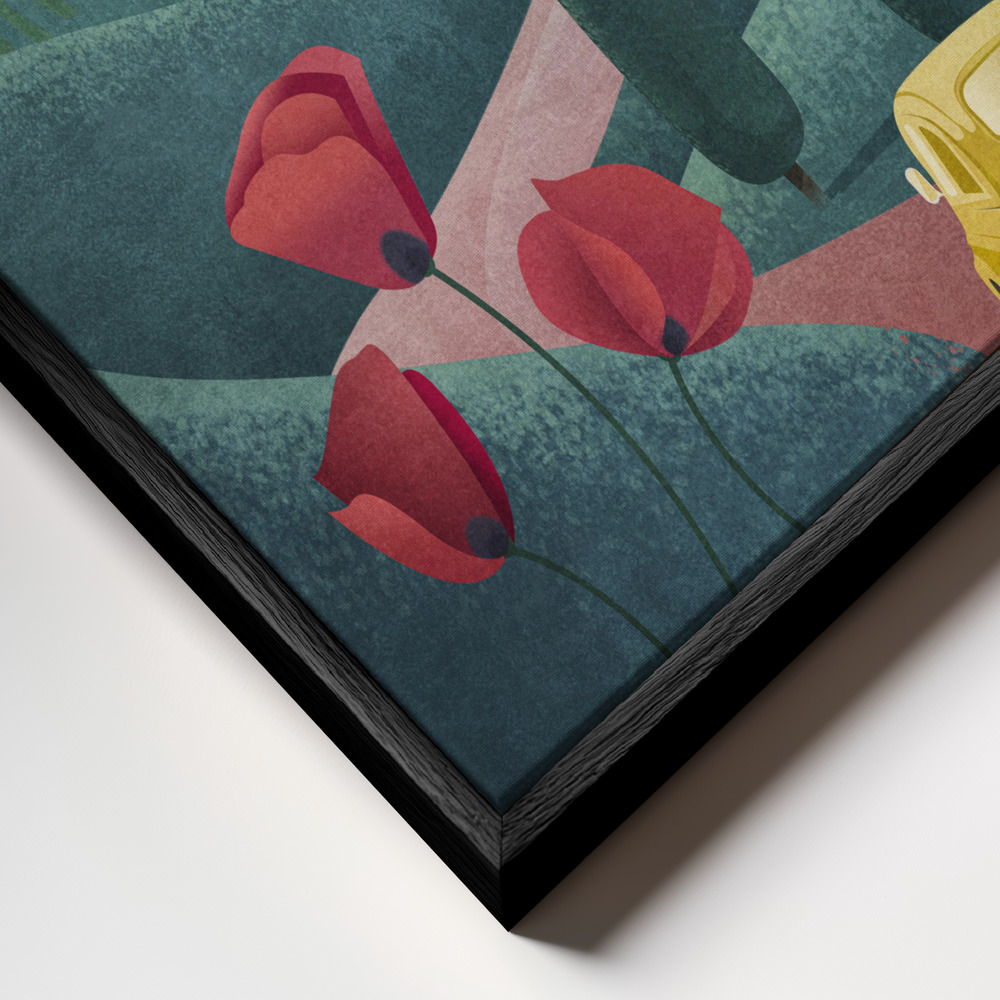 Canvas taulu - Tuscany kehys lähikuvassa - musta kehys