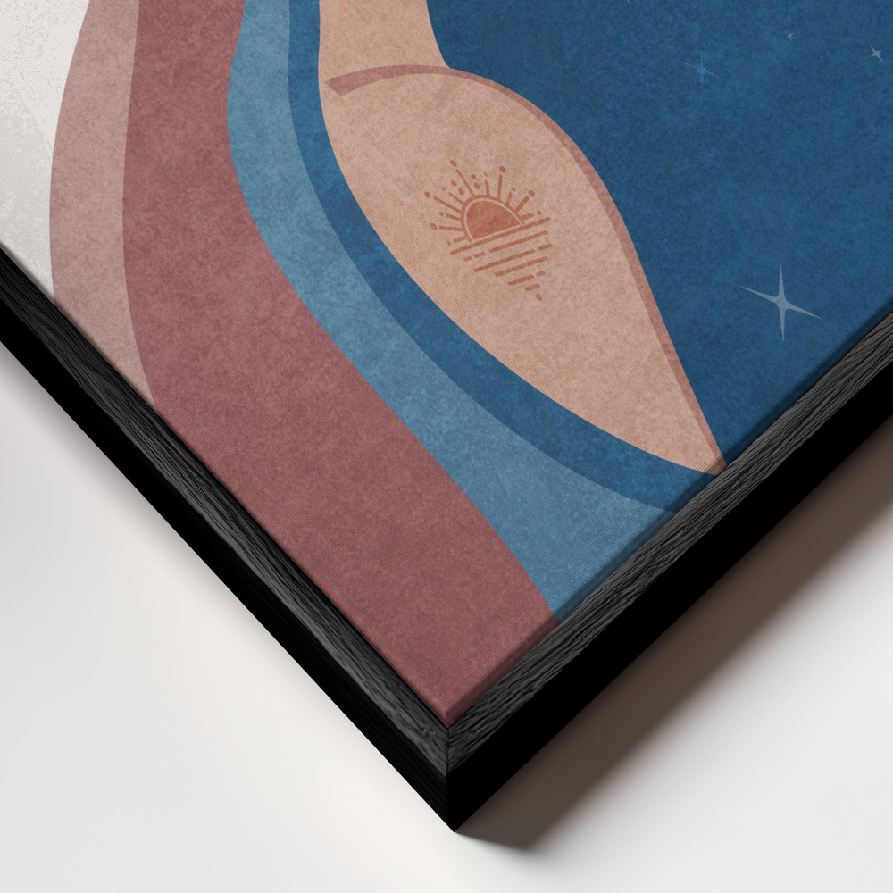 Canvas print - Celestial Harmony frame close up - black frame