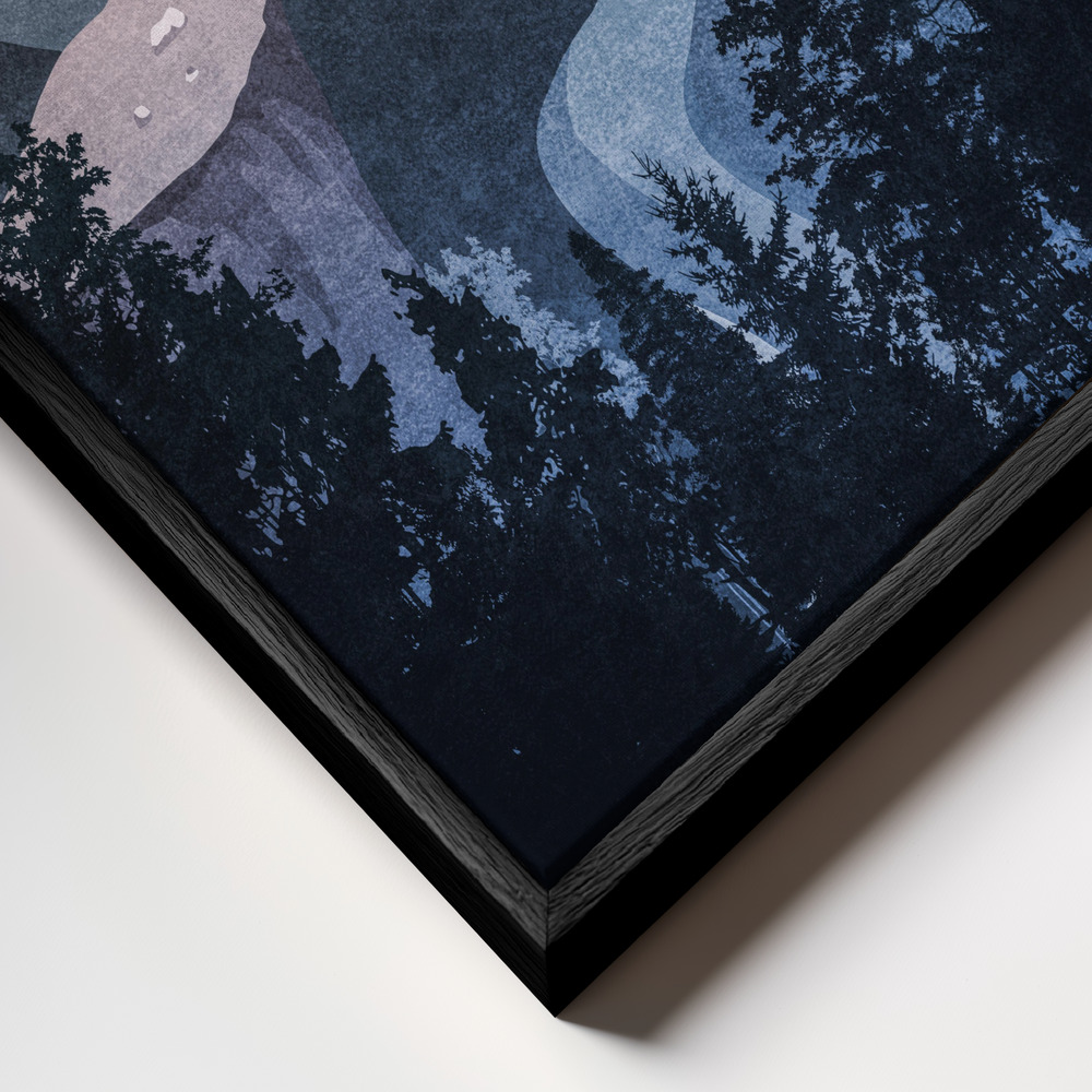 Canvas print - Sepia Acannis Copy frame close up - black frame