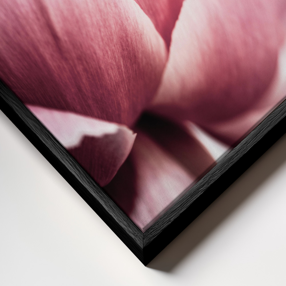 Canvas schilderi - Peony 1 frame close-up - zwart frame