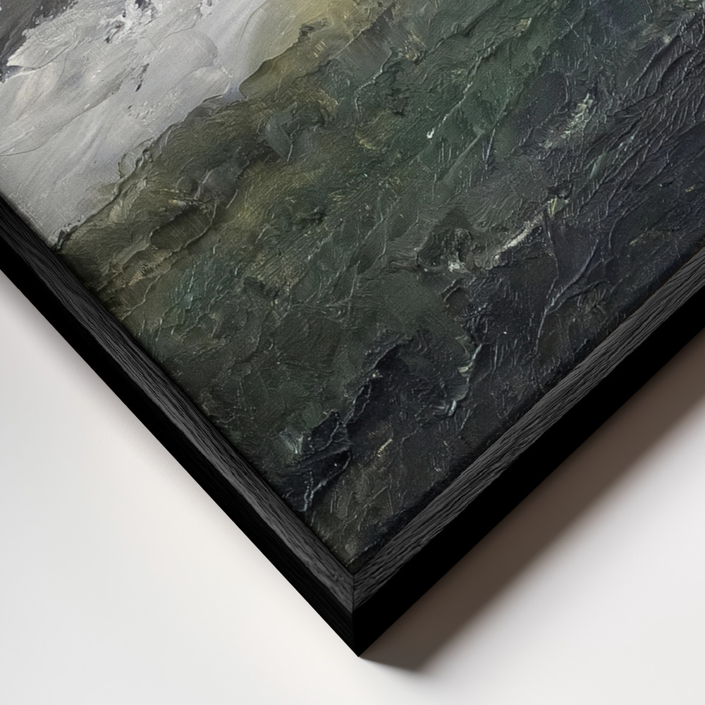 Canvas print - Landscape Study the Heath 1905 frame close up - black frame