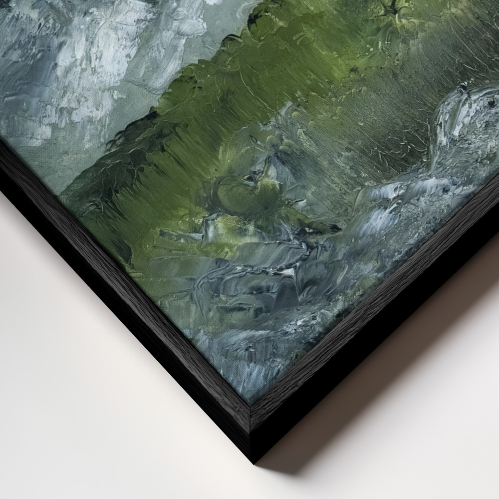 Canvas print - Landscape Study 1905 frame close up - black frame