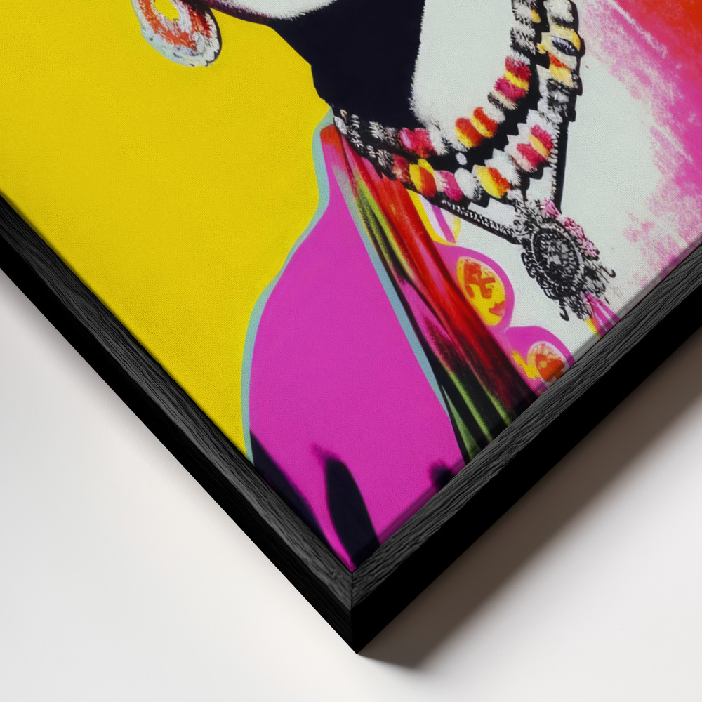 Canvas print - Oh Frids No 2 frame close up - black frame