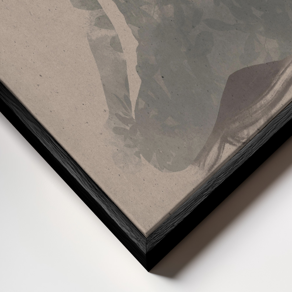 Canvas schilderi - Yoga frame close-up - zwart frame