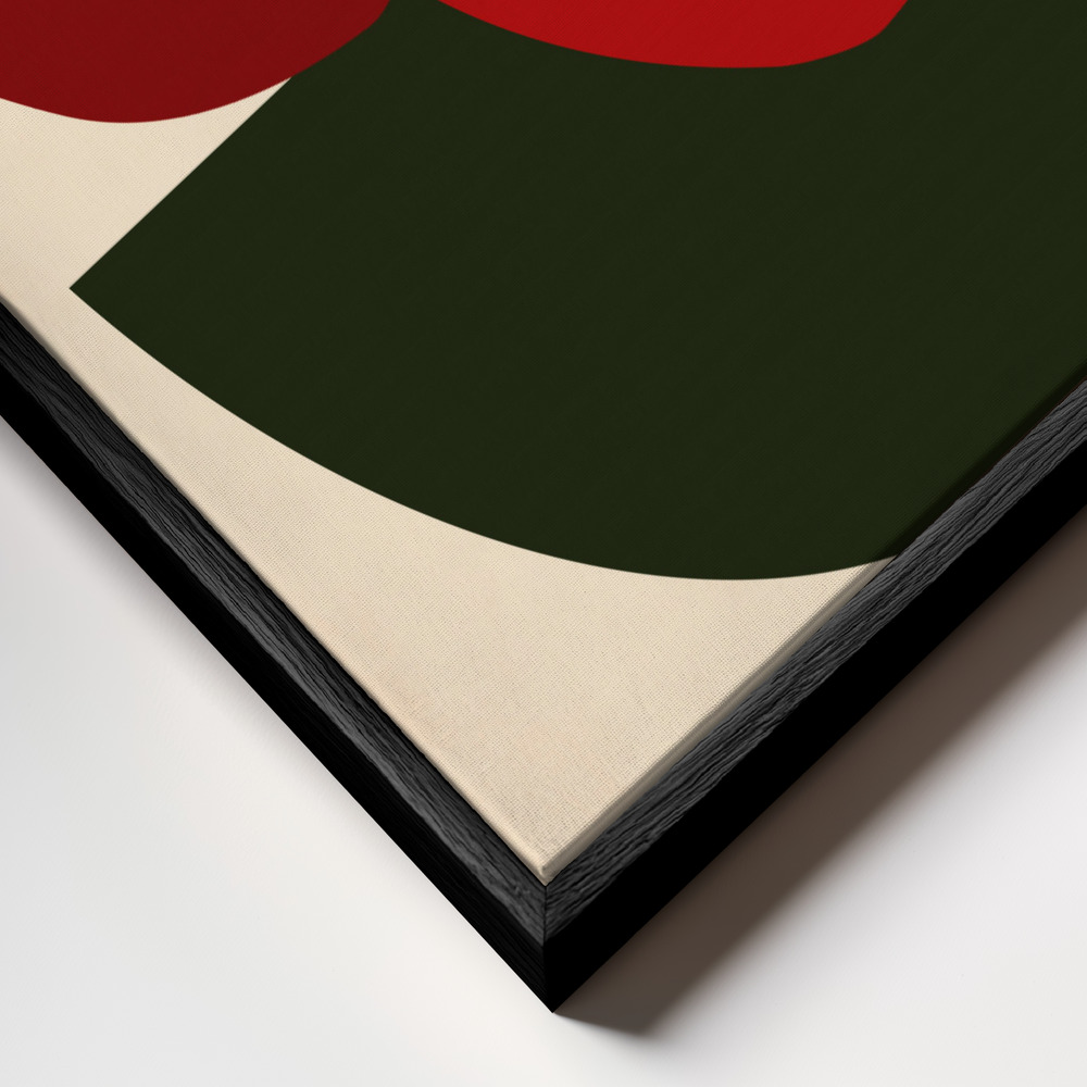 Canvas schilderi - Two Red Apples frame close-up - zwart frame