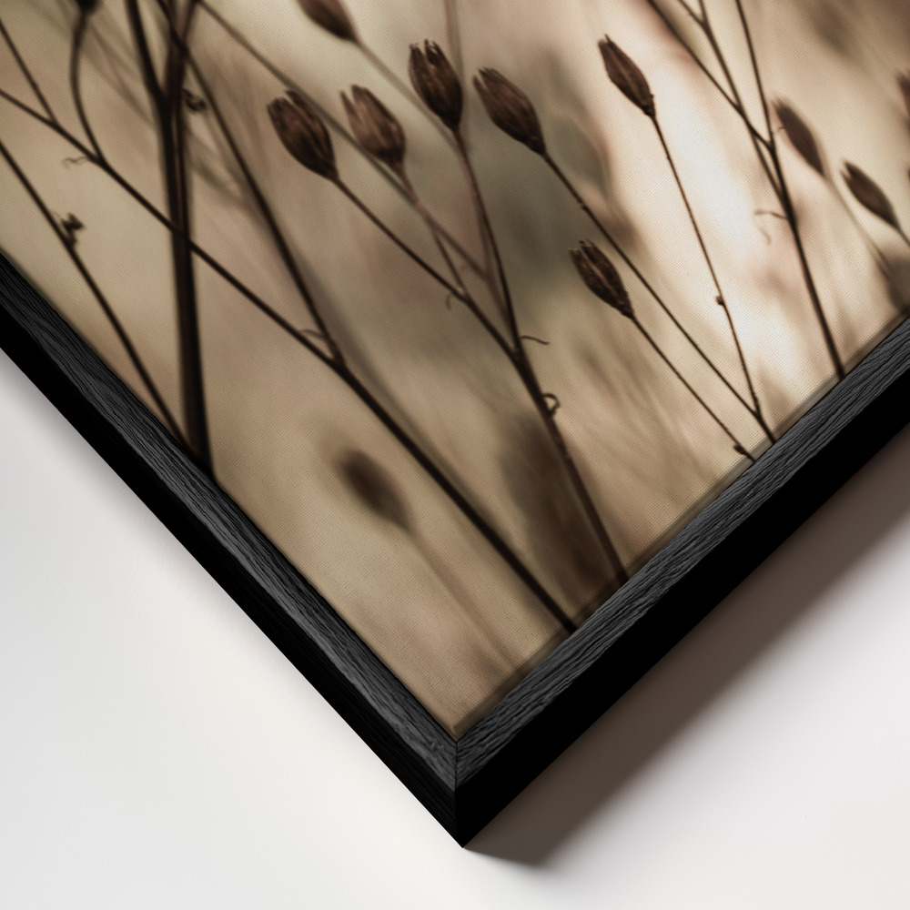 Canvas schilderi - Autumn Lights frame close-up - zwart frame