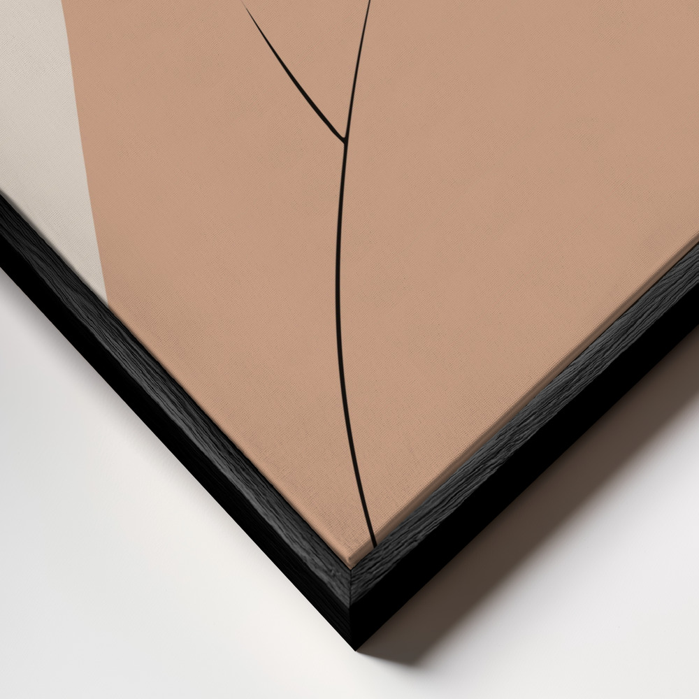 Canvas schilderi - Nude In Cube frame close-up - zwart frame