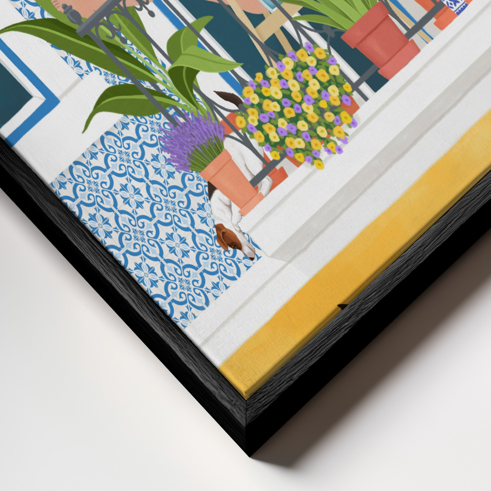 Canvas print - Porto frame close up - black frame