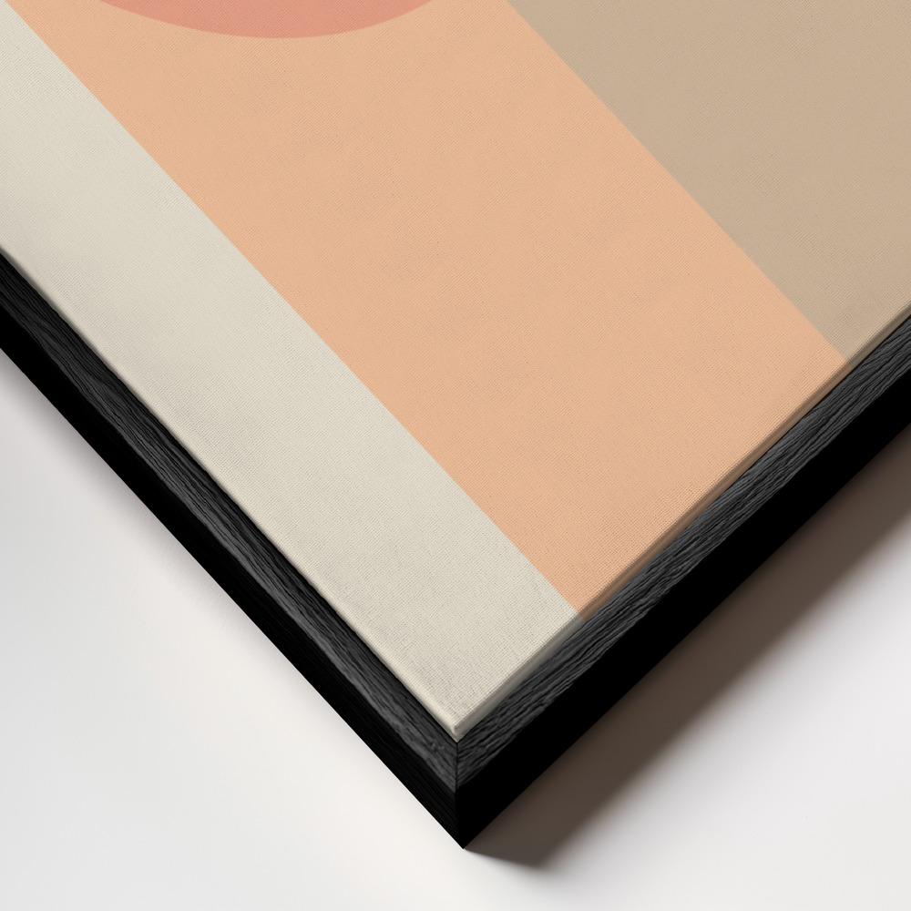 Canvas taulu - Peach 30 kehys lähikuvassa - musta kehys