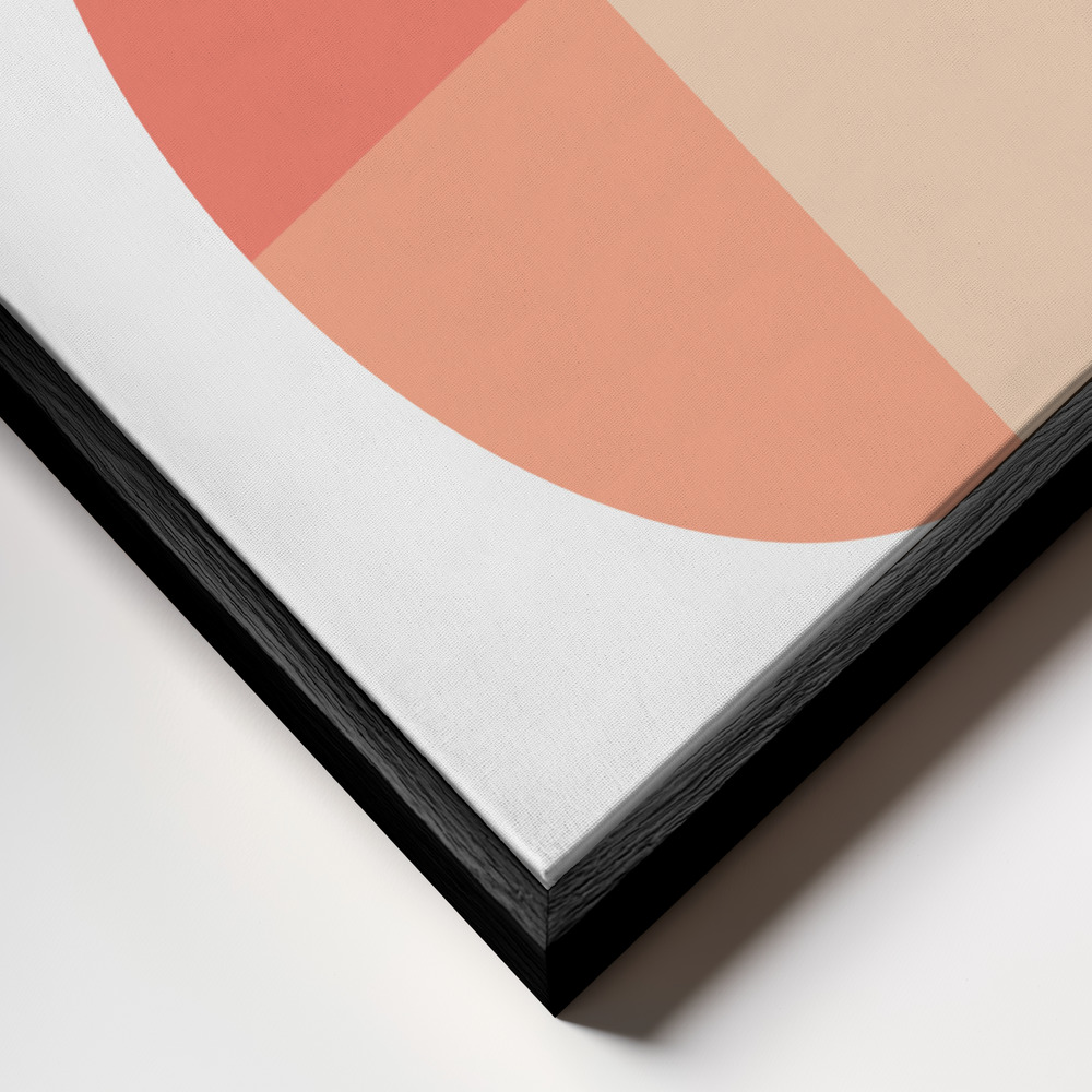 Canvas schilderi - Peach 41 frame close-up - zwart frame