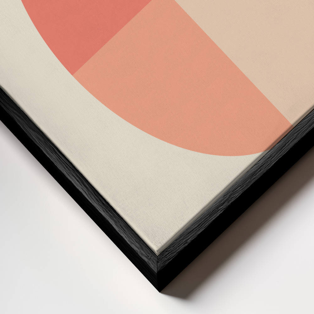 Canvas taulu - Peach 42 kehys lähikuvassa - musta kehys