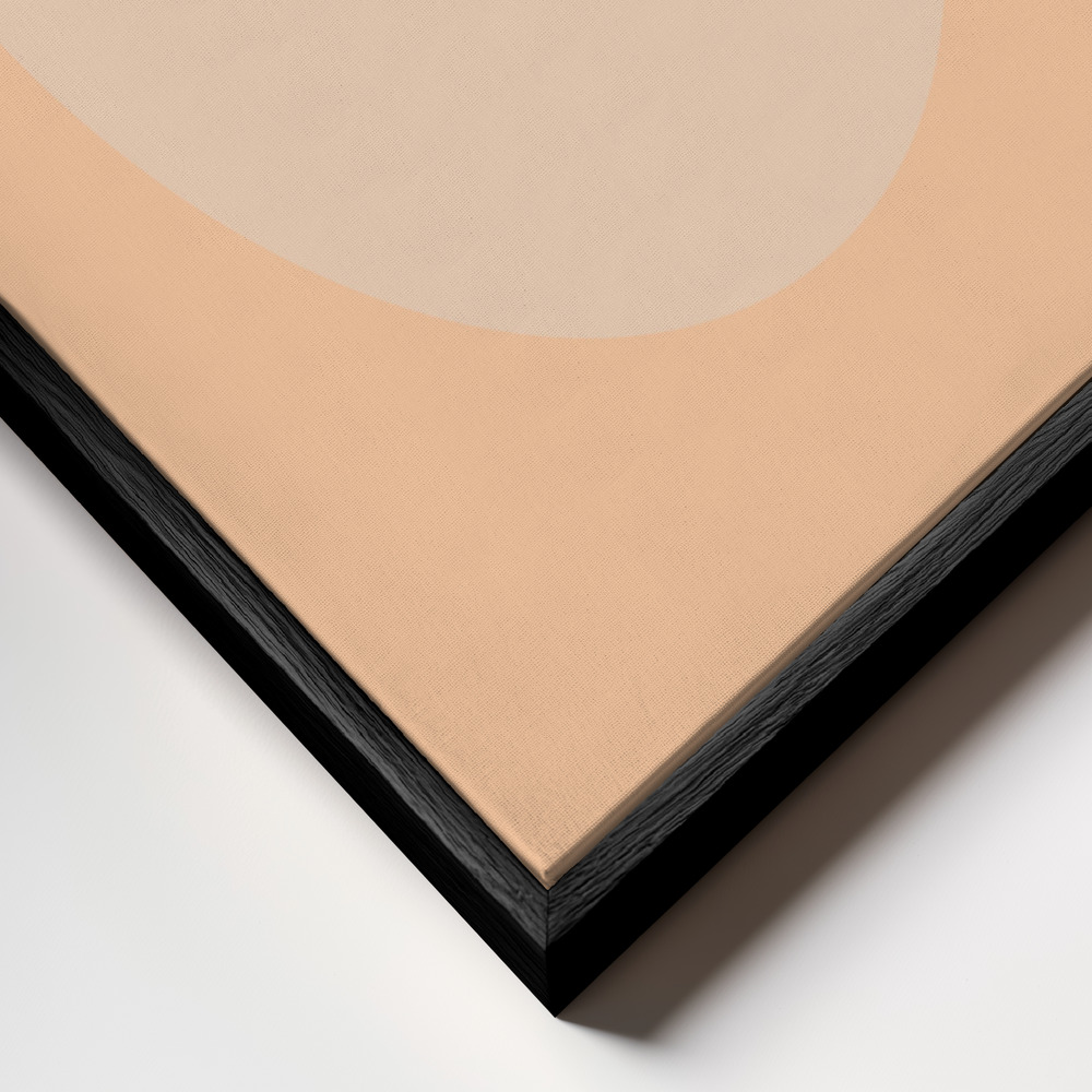 Canvas taulu - Peach 46 kehys lähikuvassa - musta kehys