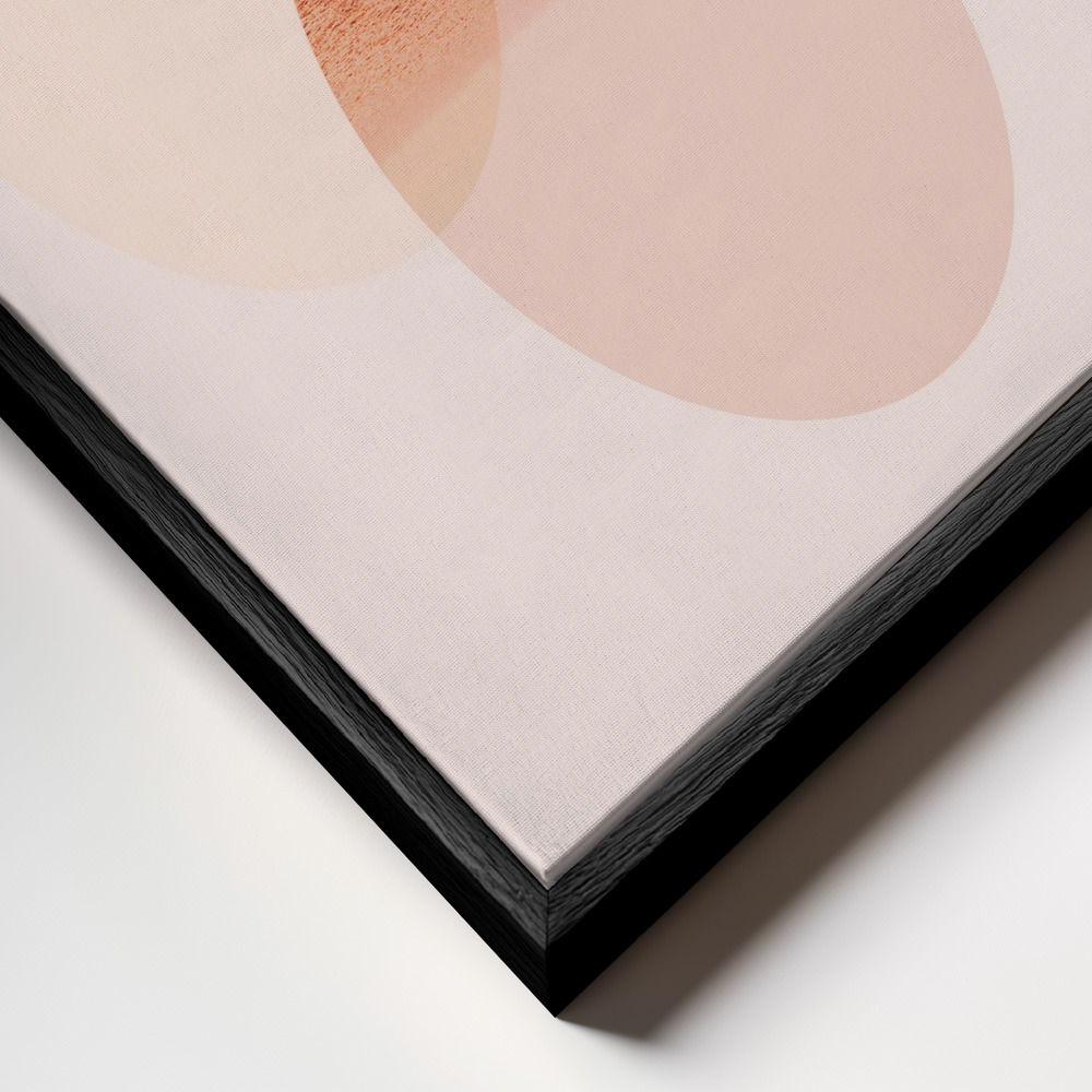 Canvas print - Lunar Blush II frame close up - black frame