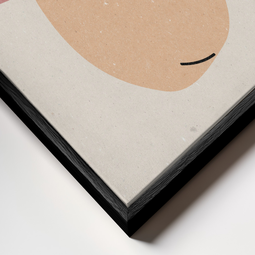 Toile - Pear cadre en gros plan - cadre noir