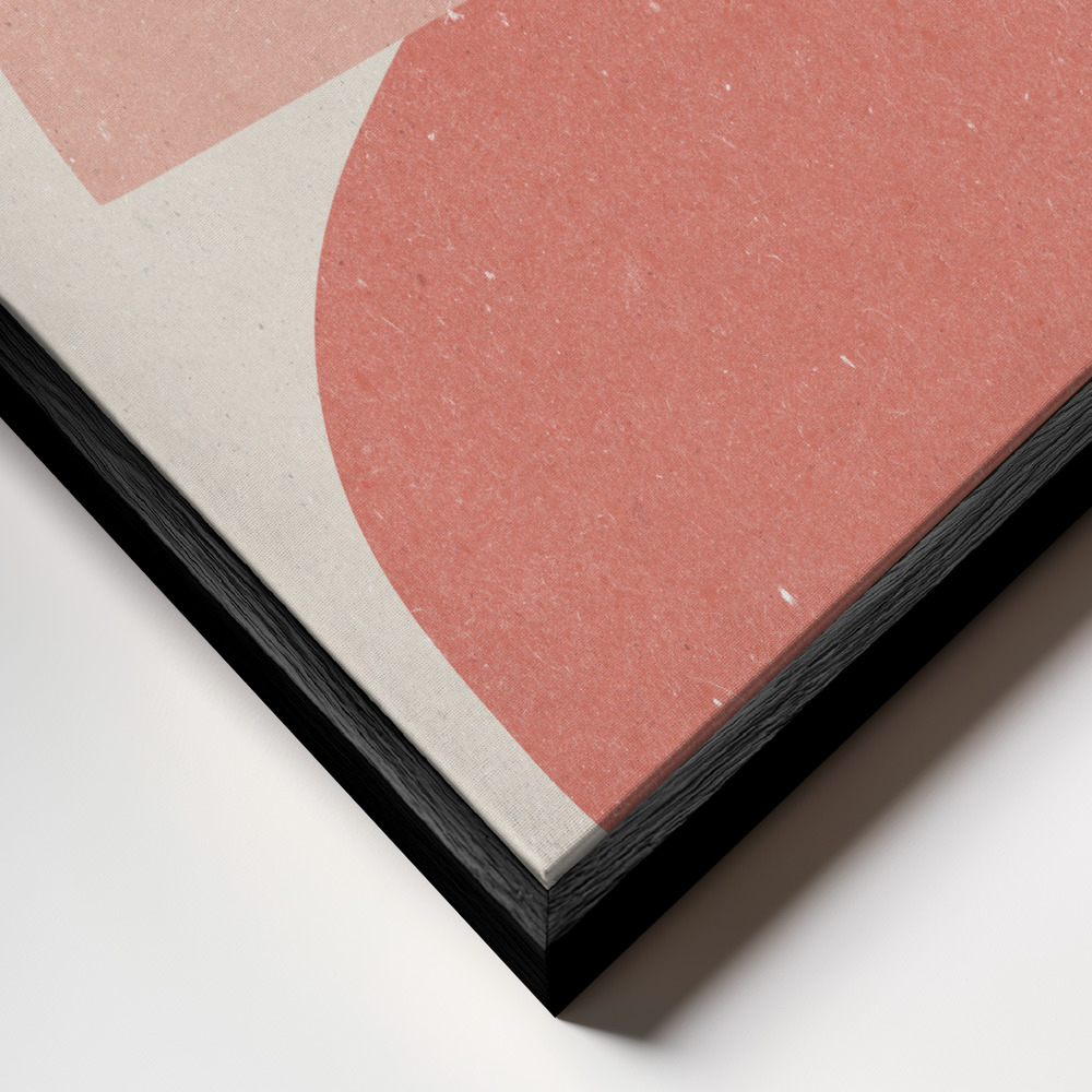 Toile - Abstraction 1 cadre en gros plan - cadre noir