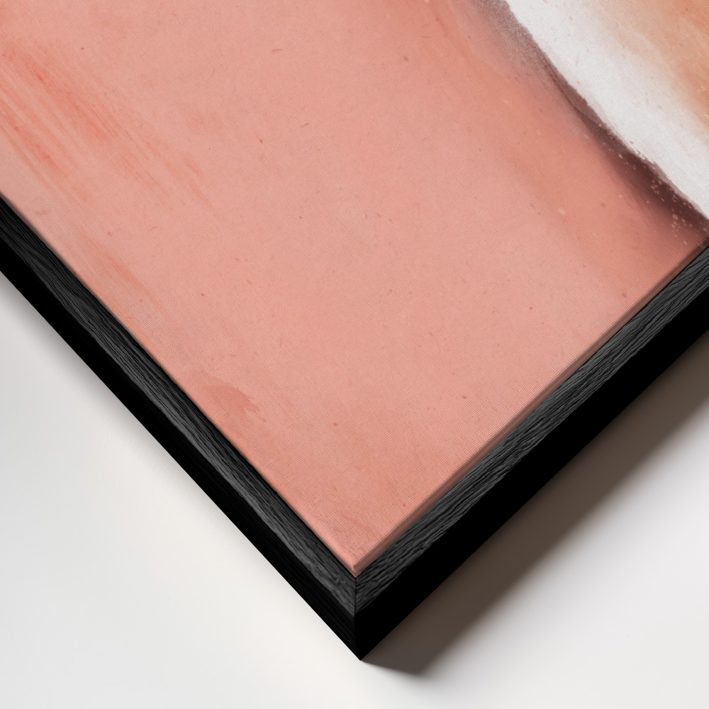 Canvas print - Peachy Wave frame close up - black frame