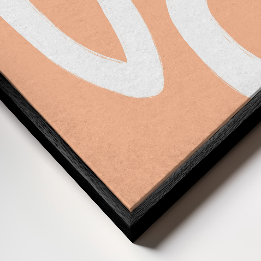Leinwandbild - Minimal Shape No 20 rahmen Nahaufnahme - schwarzer Rahmen
