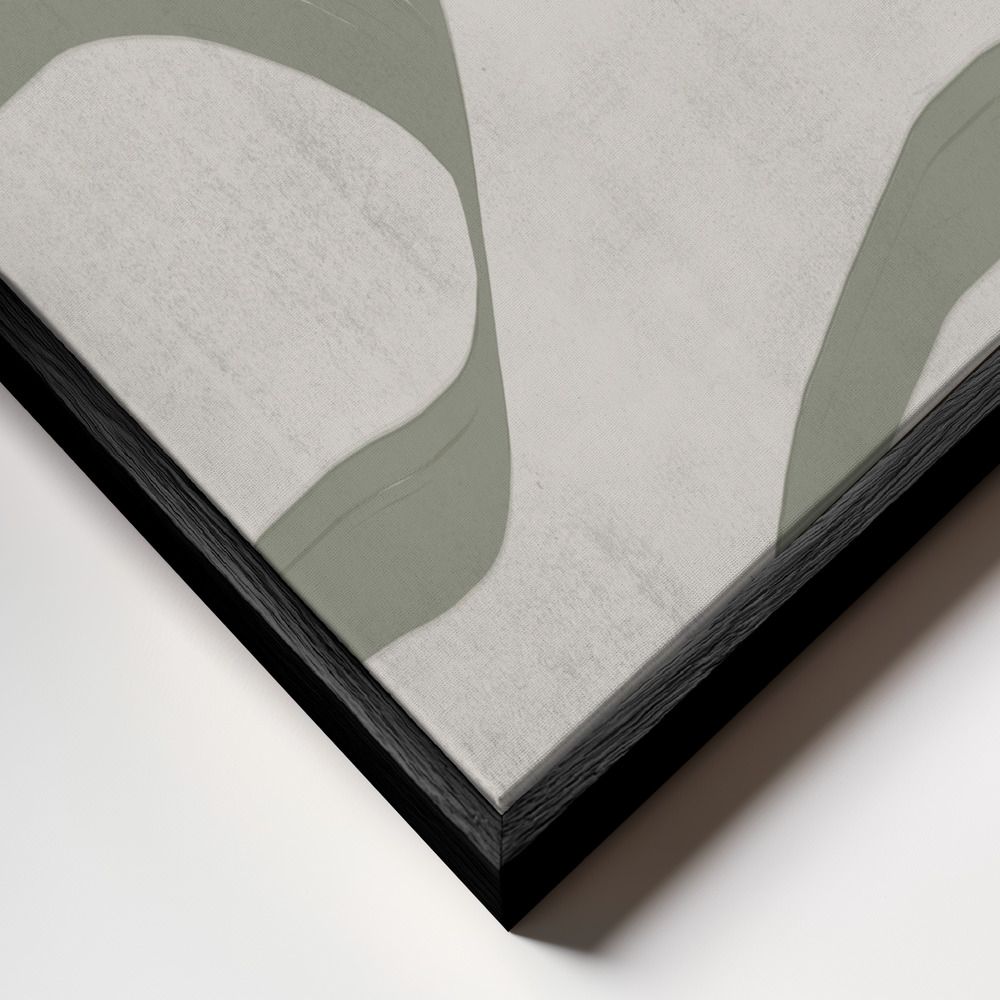 Toile - Green Waves No.2 cadre en gros plan - cadre noir