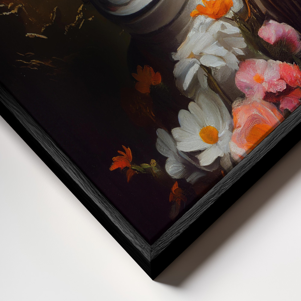 Canvas print - Astronaut Beauty frame close up - black frame