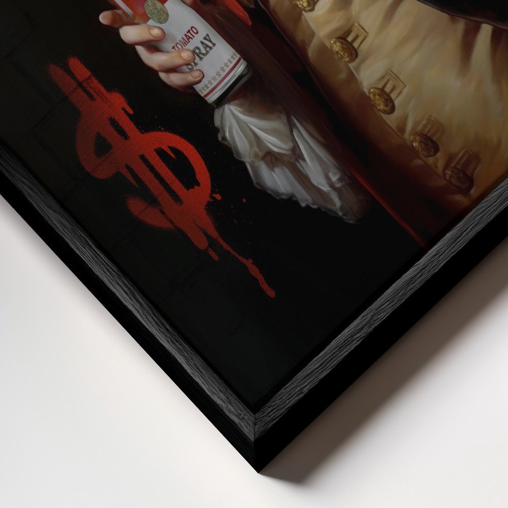 Canvas print - Make Money Not Friends frame close up - black frame