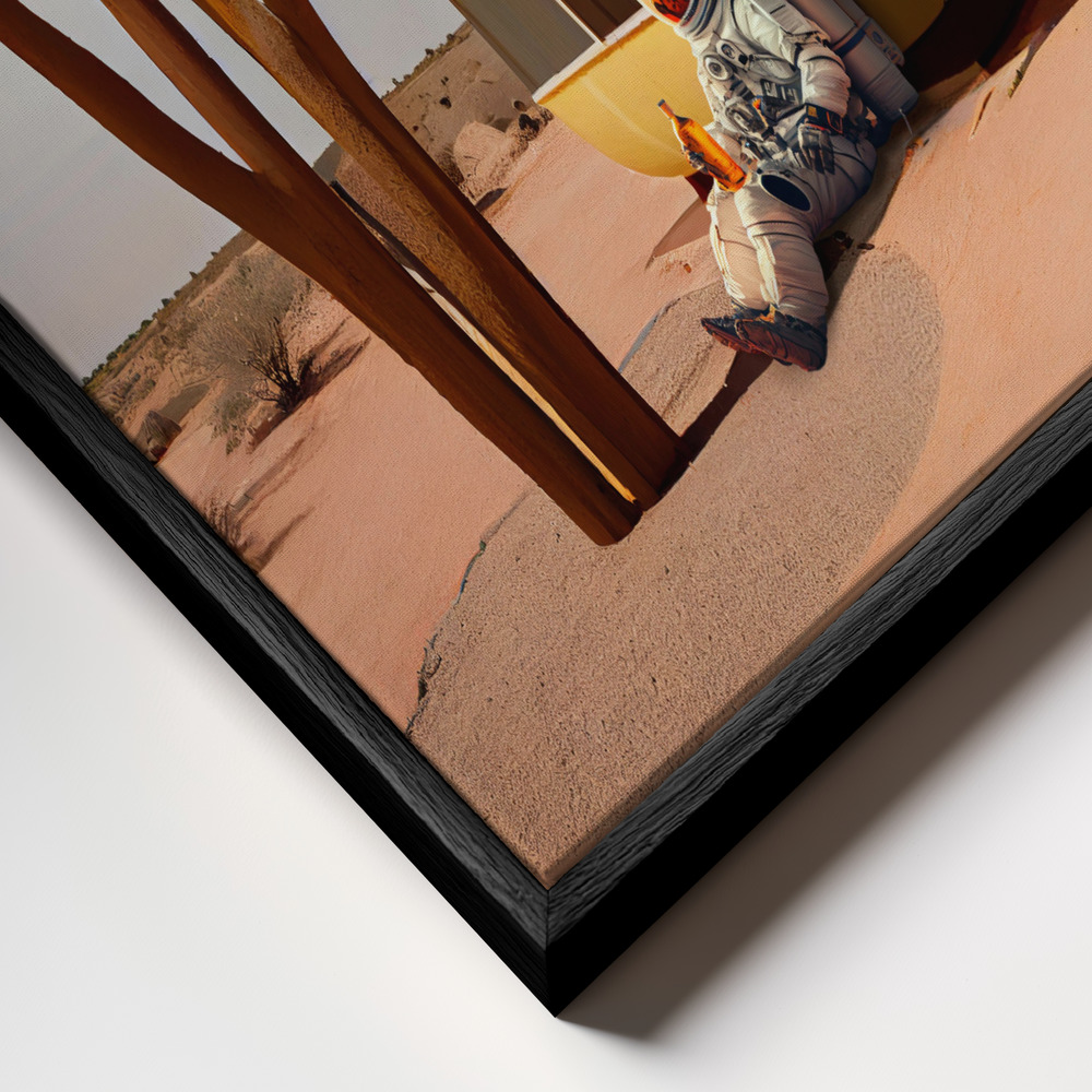 Canvas print - My Space Meal frame close up - black frame