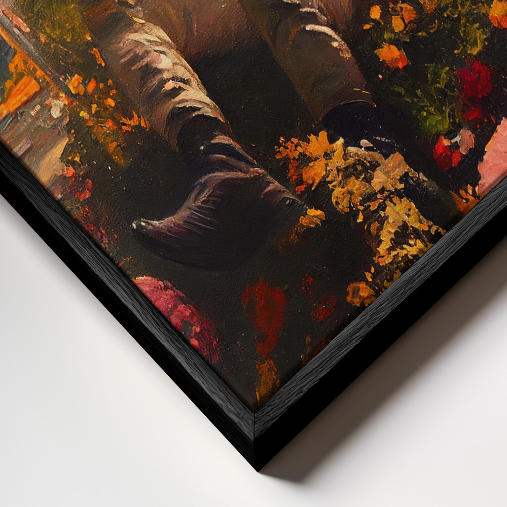 Canvas print - My Space Observatory frame close up - black frame