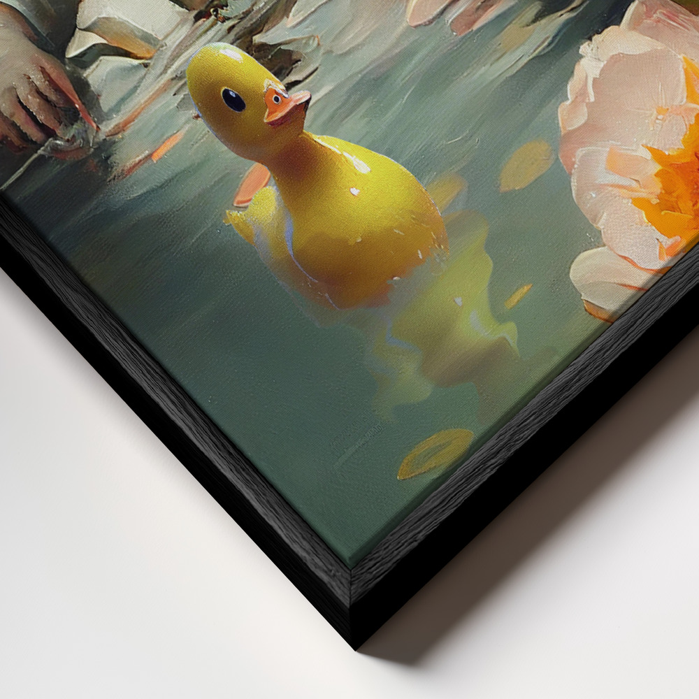 Canvas print - My Space Siesta frame close up - black frame