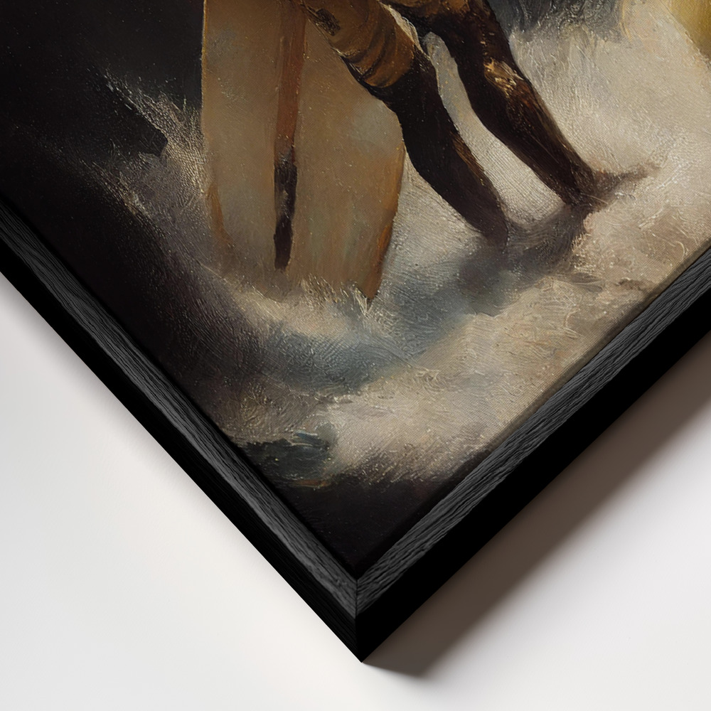 Canvas print - My Space Surfing Day frame close up - black frame