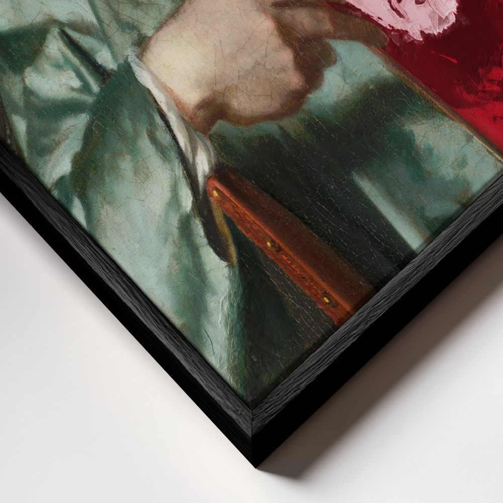 Canvas print - Old Revolutionary frame close up - black frame